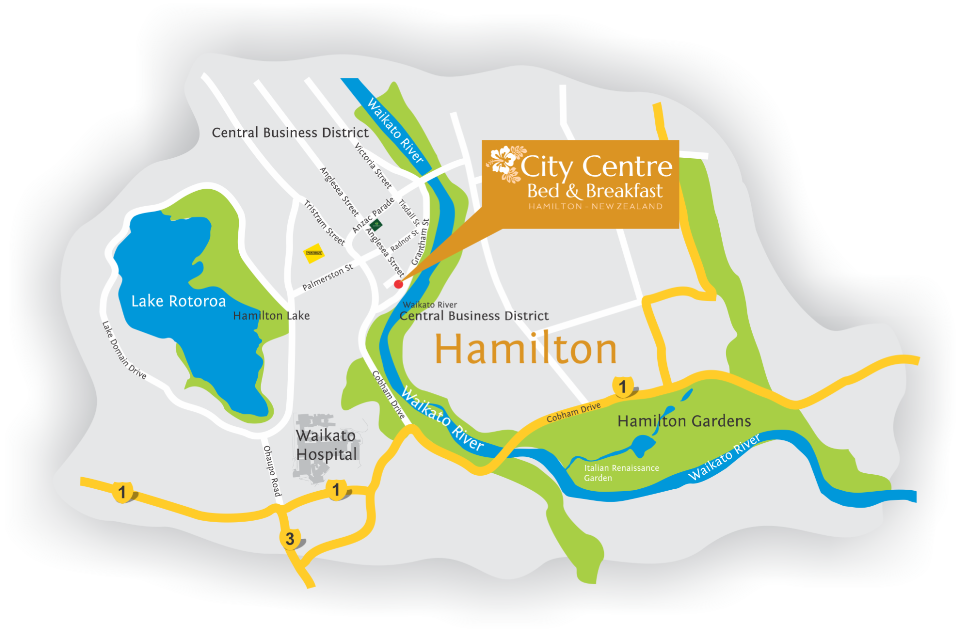 Accommodation • City Centre B&B Hamilton